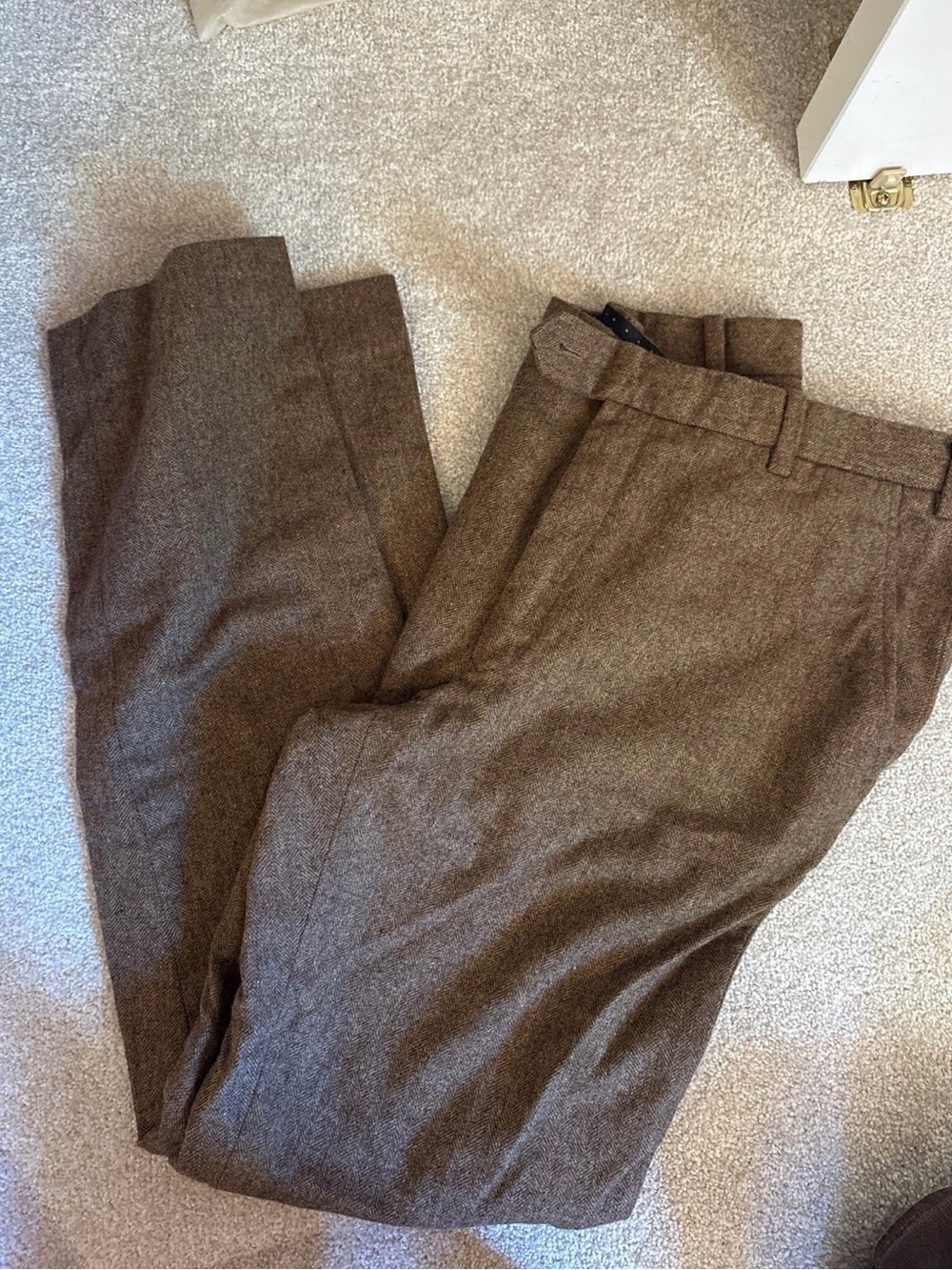 Bespoke Brown Wool Blend Dress Pants